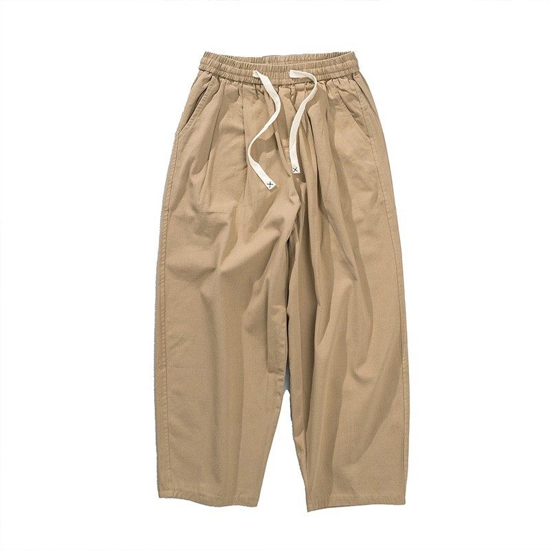 日系复古六叔同款全棉休闲裤男秋冬款男工装裤春秋款宽松阔腿长裤,淘宝优惠券,粉丝福利购,淘宝优惠卷