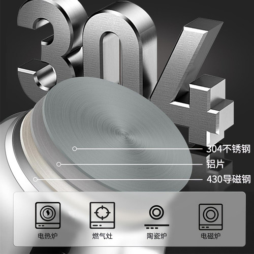 ukk高压锅家用304不锈钢加厚防爆压力锅燃气电磁炉通用官方旗舰店 - 图3