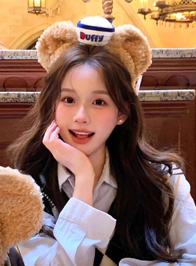 迪士尼毛绒发箍女2025新款