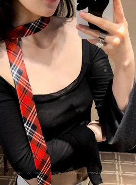 法式蕾丝丝巾珍珠腰链女