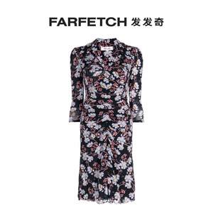 Dvf Diane Von Furstenberg女士Elena Tiger Lily 印花网纱连衣裙