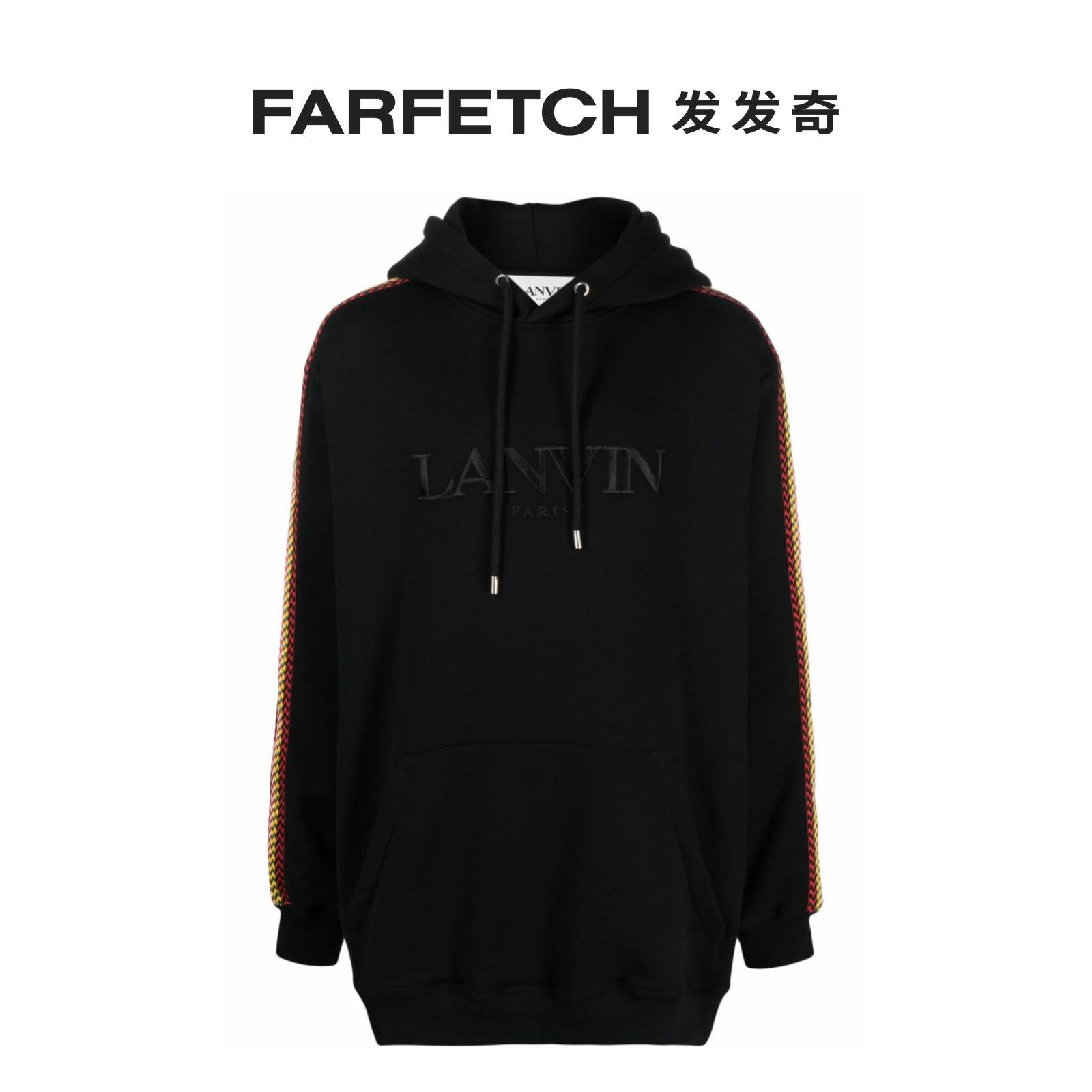 [Final Sale]Lanvin浪凡男士Curb 蕾丝棉连帽衫FARFETCH发发奇 - 图0