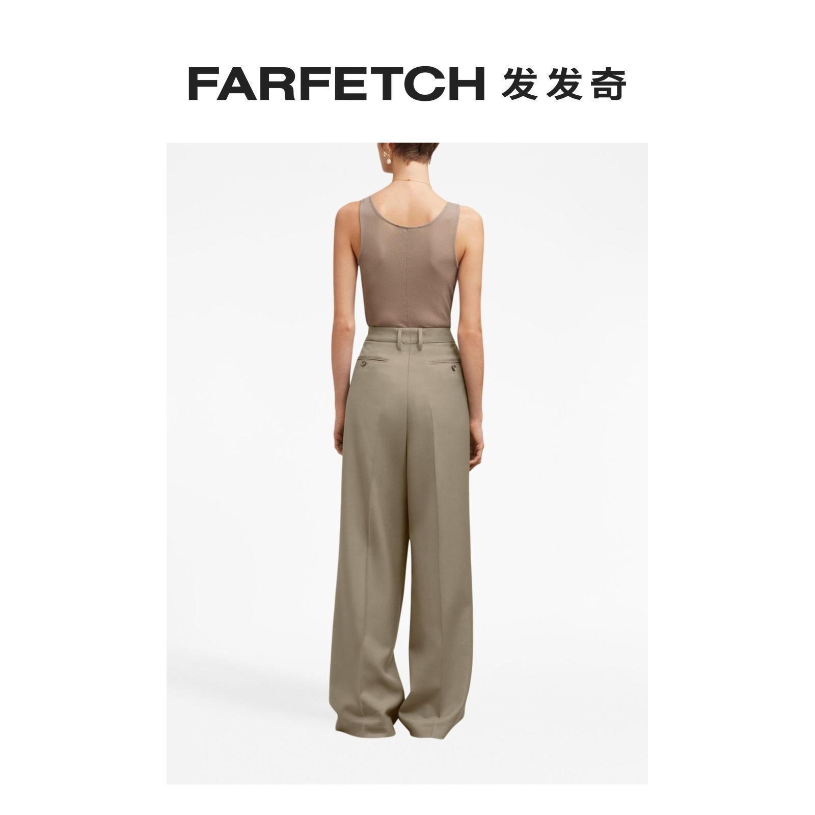 [Final Sale]Ami Paris女士褶饰初剪羊毛高腰长裤FARFETCH发发奇 - 图2