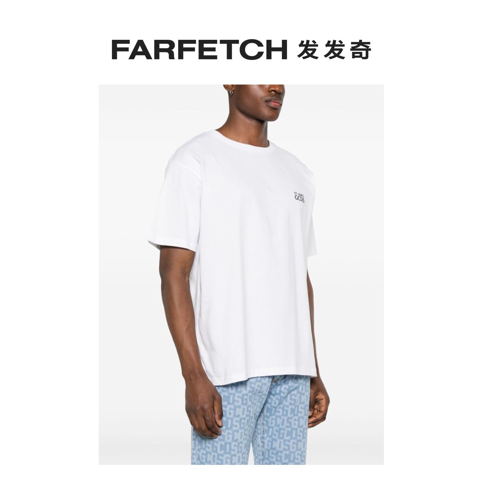 Gcds男士刺绣logo棉T恤FARFETCH发发奇 - 图1