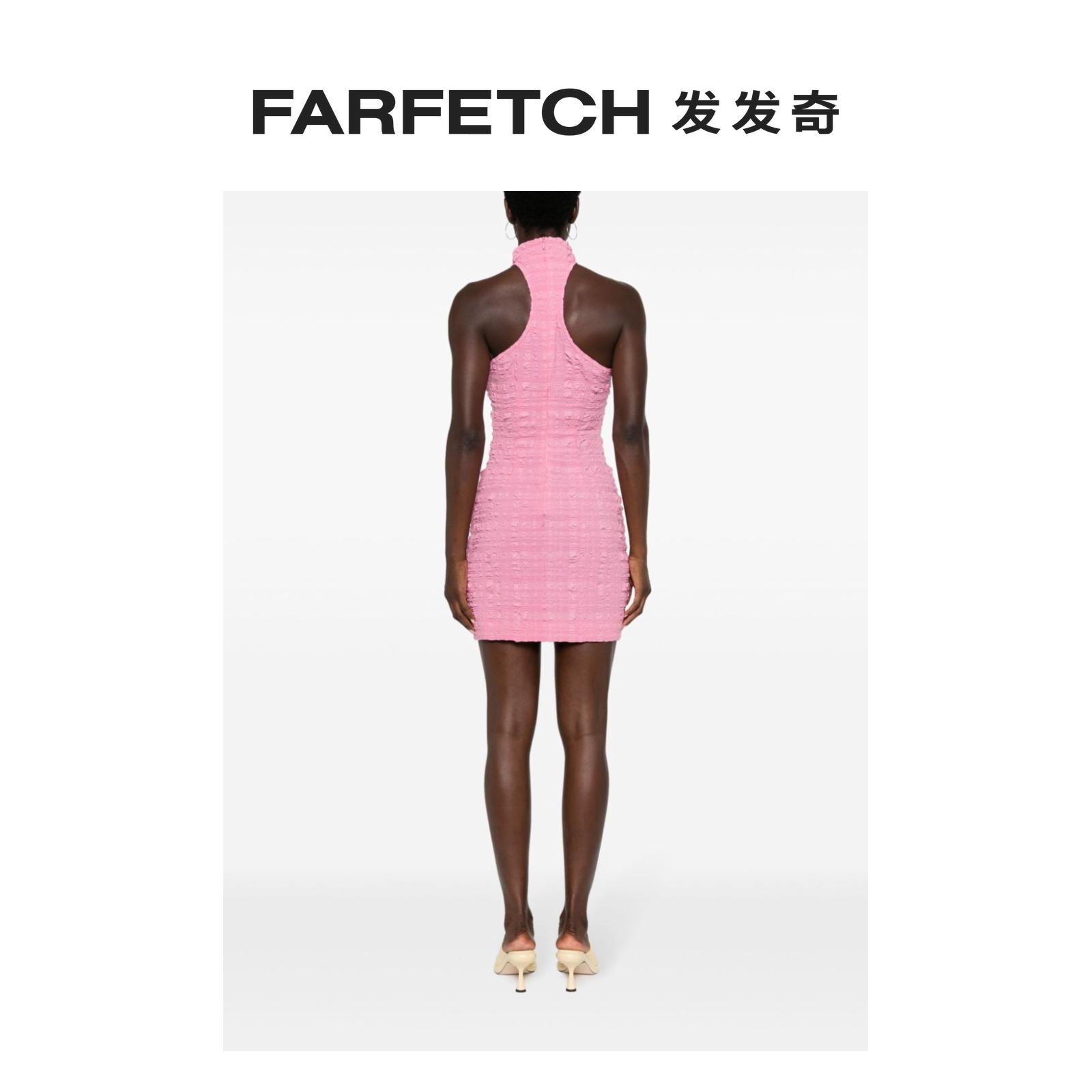 [Final Sale]Nanushka女士Mylene 格纹泡泡纱迷你连衣裙FARFETCH