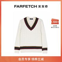 Ralph Lauren childrens clothing V-collar cotton sweater FARFETCH Fat Chic