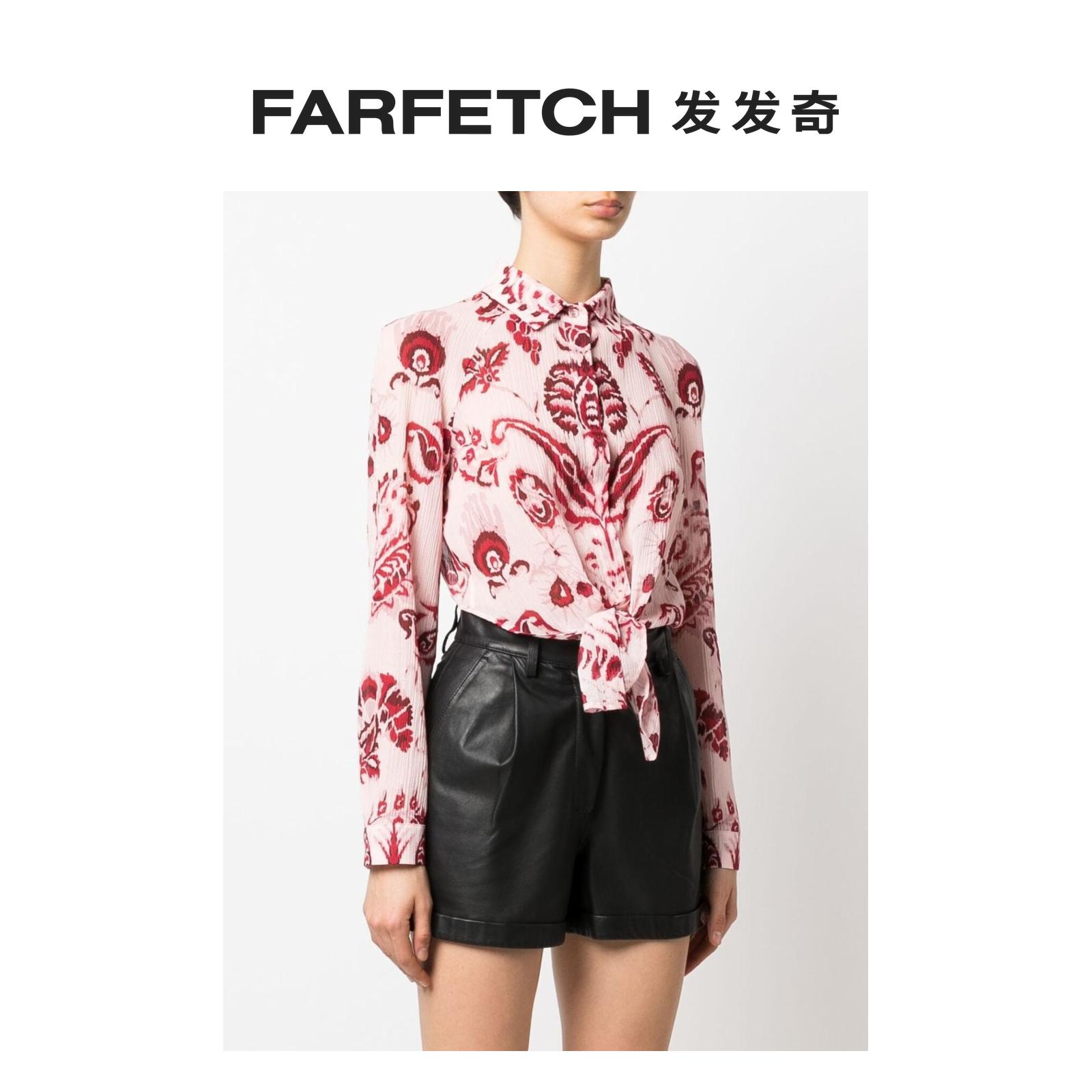 Etro女士floral paisley-print cropped shirt发发奇 - 图1
