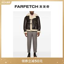 Kenzo mens fur integrated side decorated with T-button cortical jacket FARFETCH Fat Chic