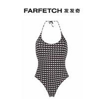 Lady Gimaguas geometric pattern embroidered one-piece swimsuit FARFETCH Fat Chic