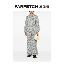 Maison Kitsune Lady Floral Jacquard Straight Drum Long Pants FARFETCH Hair Chic