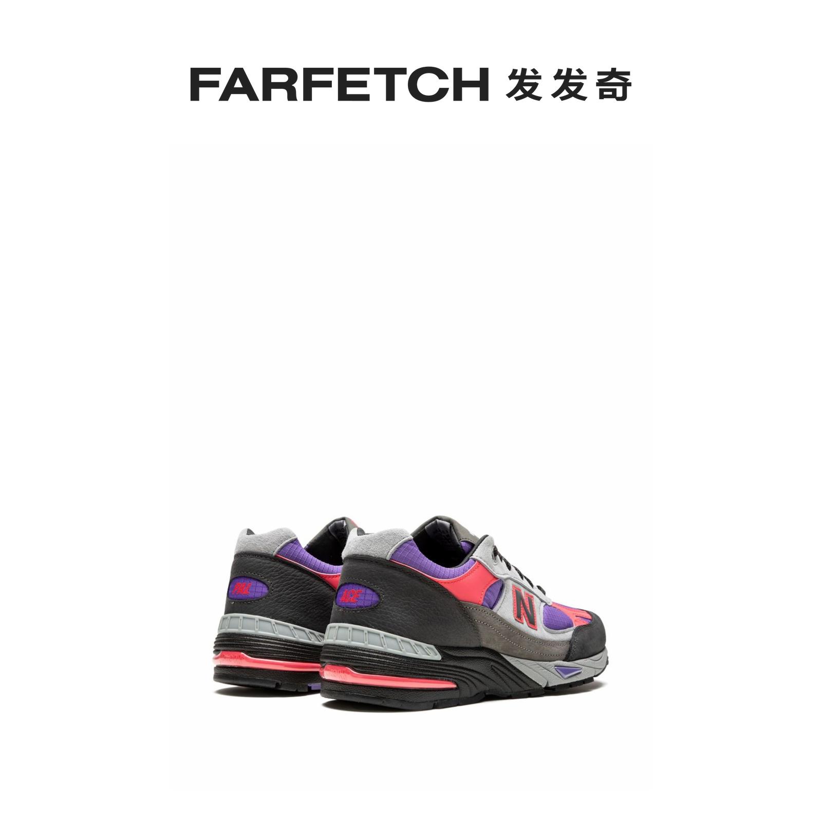 New Balance男女通用x Palace 991 Purple 运动鞋FARFETCH发发奇 - 图1