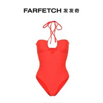 Faithfull The Brand Lady Ola Hanging Neck Conjoined Swimsuit FARFETCH Hair Chic