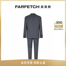 Dsquared2 mens single row of buttoned grig wool suit suit FARFETCH hair chic