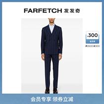Tagliatore mens fine streaks double-row buttoned suit FARFETCH Hair Chic
