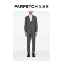 Lardini mens fine striped single-row buttoned wool suit suit FARFETCH Fat Chic