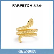 Lady nialaya Jewelry gilded serpentine ring FARFETCH hair chic