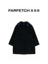 Il Gufo child clothing faux-für collar wool coat FARFETCH hair chic