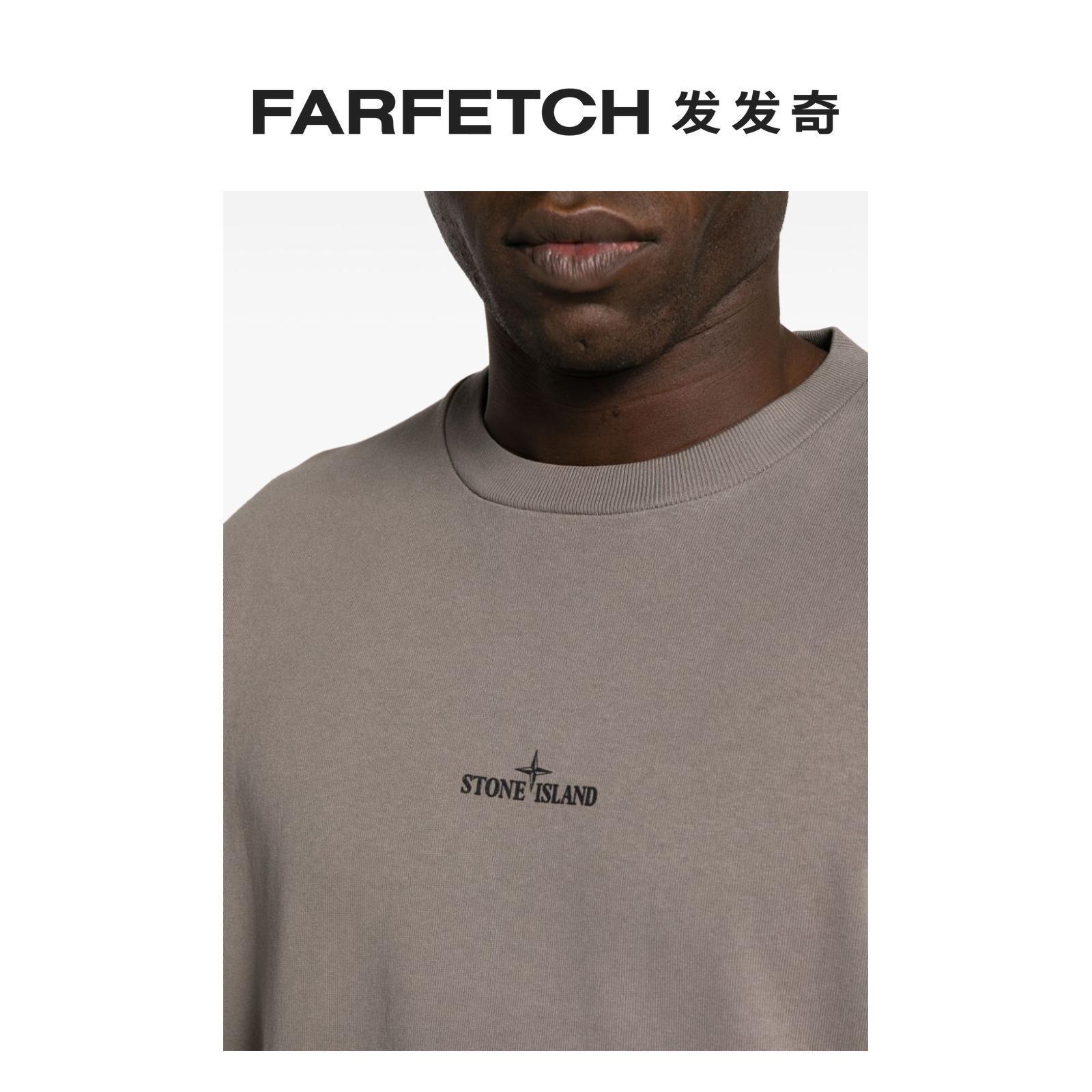 Stone Island男士logo印花棉T恤FARFETCH发发奇 - 图3