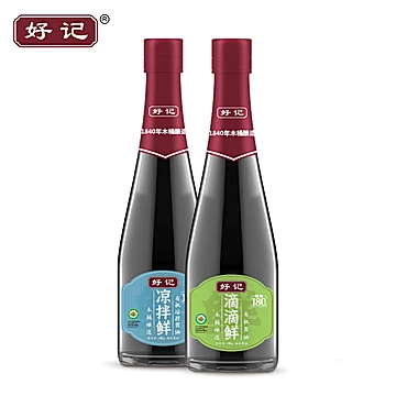 【好记】有机滴滴鲜+凉拌鲜酱油590g*2瓶