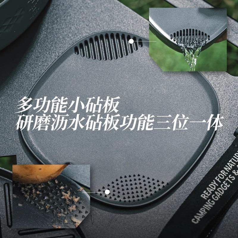Awada多功能便携烹饪饭盒露营野餐餐具野炊户外便当盒折叠铝饭盒 - 图2