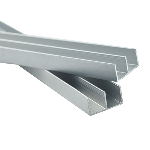 玻璃推拉移门轨道加厚5mm展示柜双滑槽趟门铝山字槽导路轨轮配件 - 图3