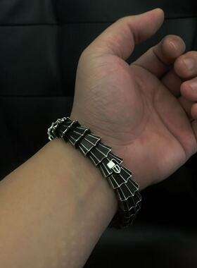 新品霸气黑武士古巴简约男款个性手链几何形时尚手环