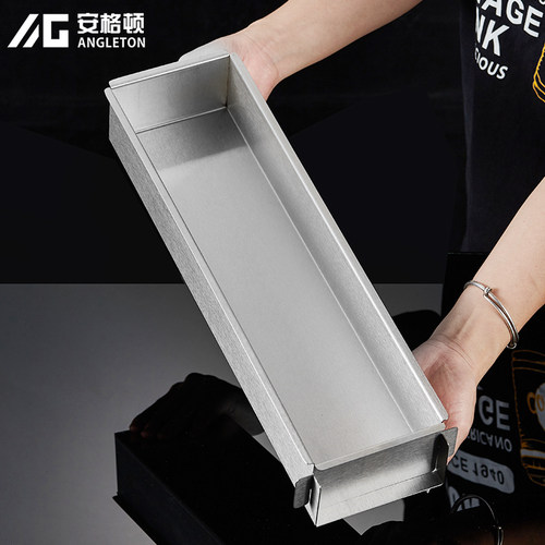 提拉米苏专用模具摆摊工具慕斯蛋糕加厚长条托盘长方形不锈钢盒子 - 图3