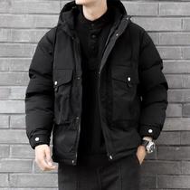 Boomer light thin cotton clothes Mens winter Korean version Trend short section Even cap loose handsome gas tooling thickened Fashion cotton clothes