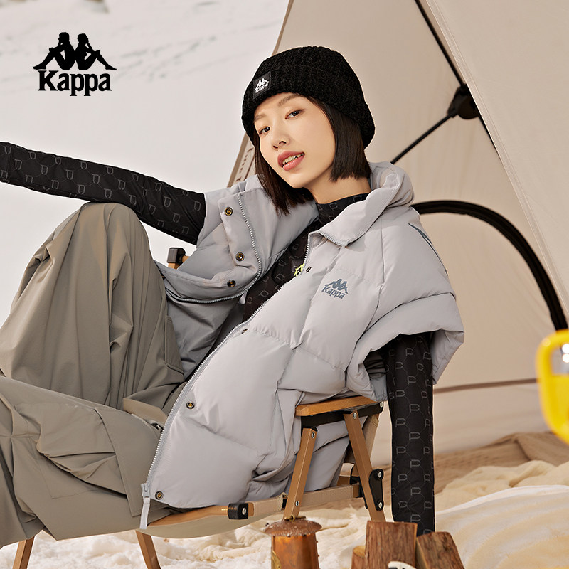 Kappa卡帕羽绒马甲新款女冬立领防风无袖羽绒宽松户外背心,淘宝优惠券,粉丝福利购,淘宝优惠卷