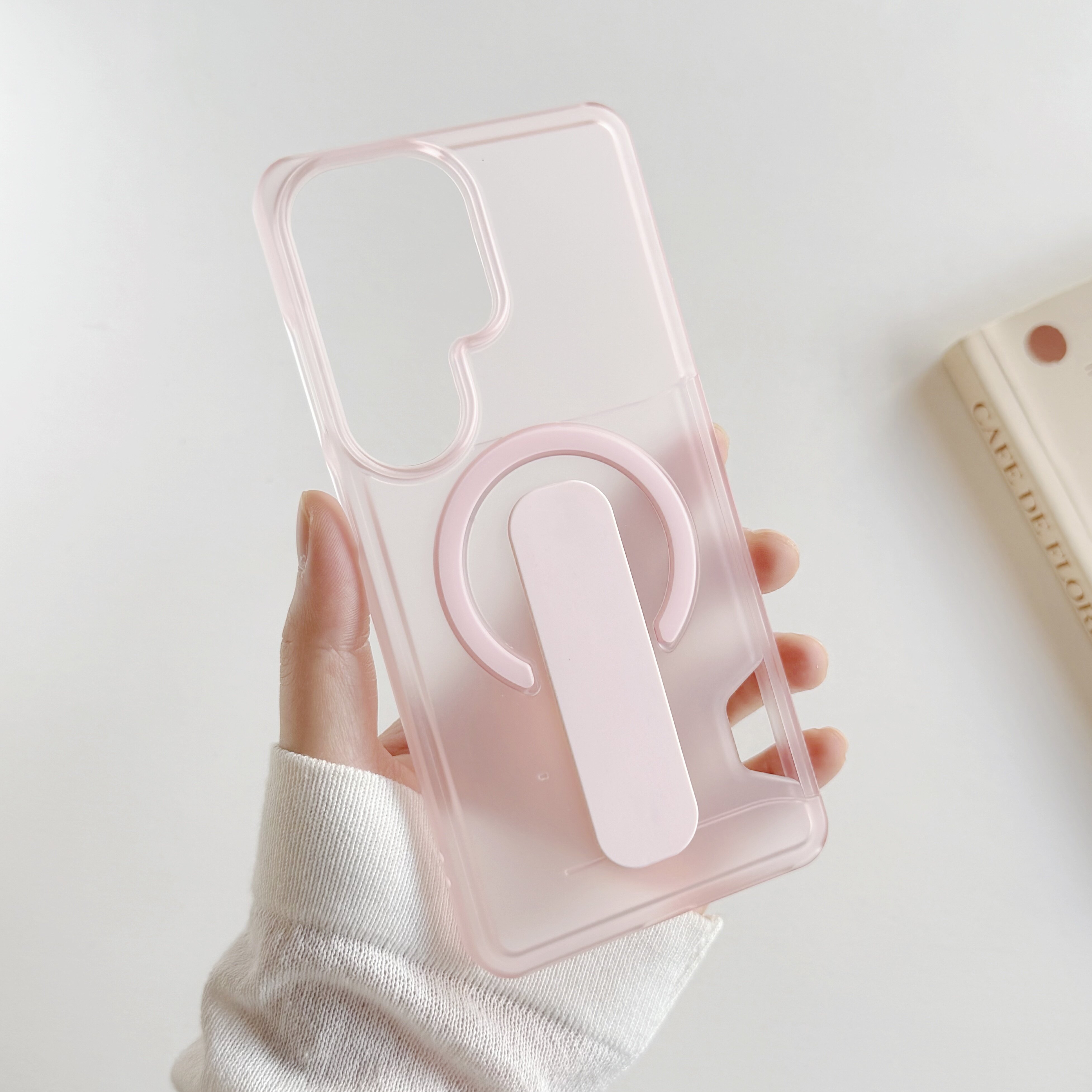Samsung Magnetic Frosted Transparent Ring Holder Phone Case
