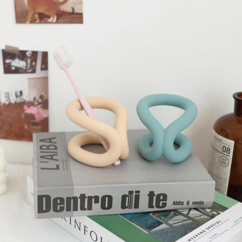 硅胶牙刷架笔架化妆刷架牙具收纳FDA Silicone Toothbrush Holder - 图1