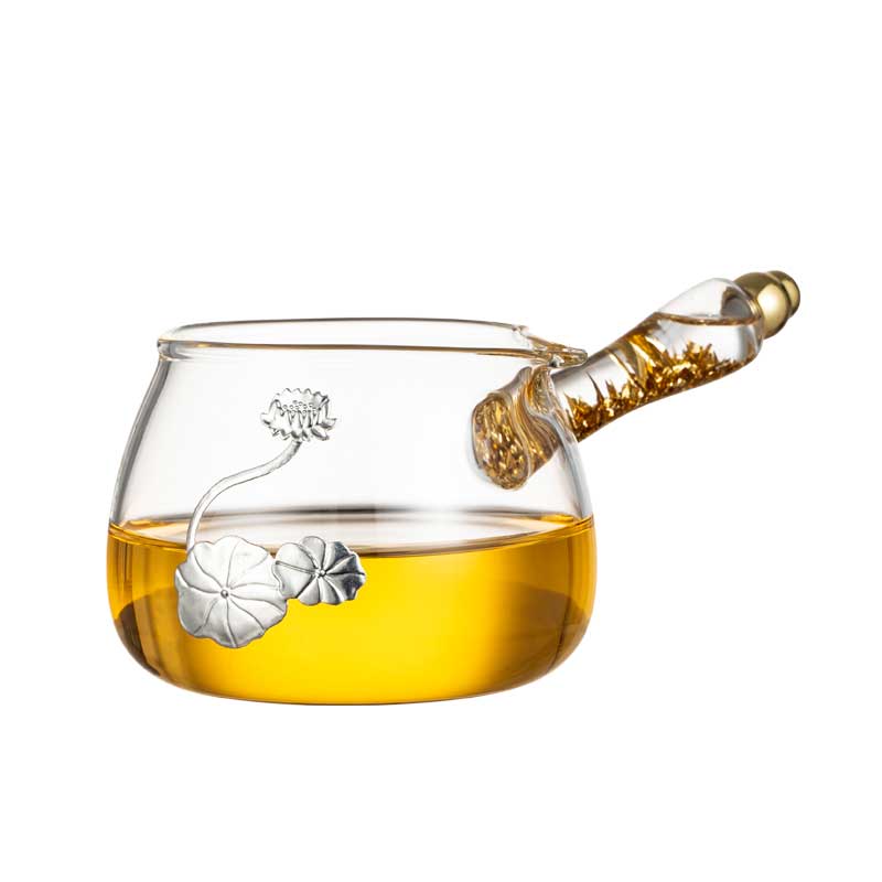 金芝达侧把公道杯手工玻璃公杯日式耐热分茶器茶海分茶杯茶漏套装 - 图3