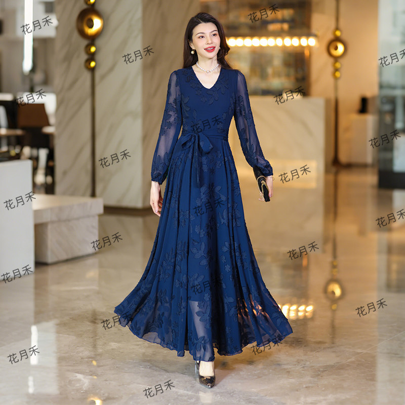 2025年春秋冬优雅气质大摆裙小个子连衣裙旅游长裙雪纺裙沙滩裙子,淘宝优惠券,粉丝福利购,淘宝优惠卷