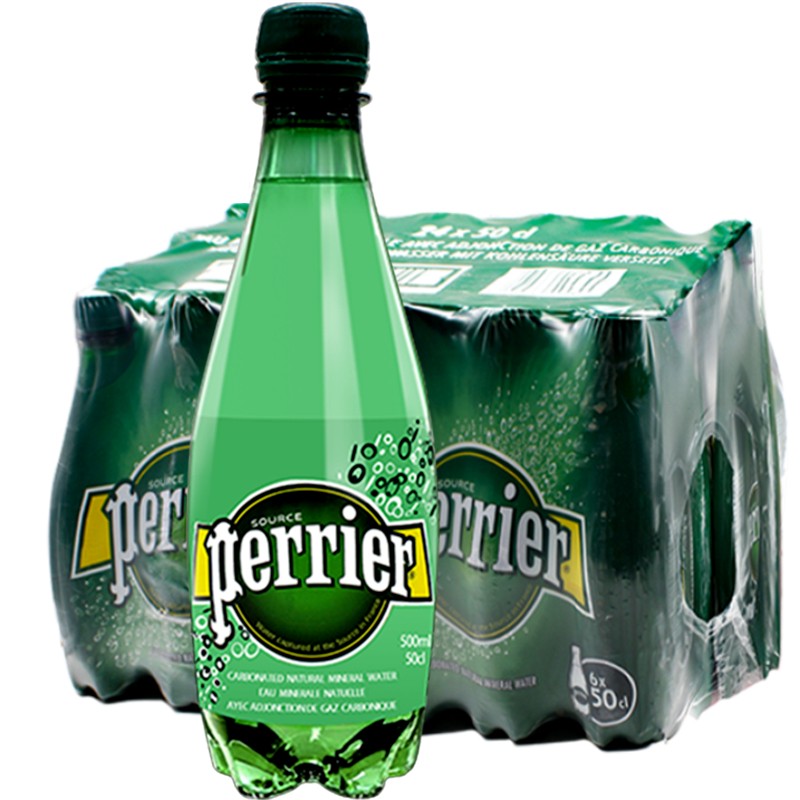 perrier巴黎水500ML24瓶整箱苏打水含气原味草莓青柠味饮料气泡水 - 图3