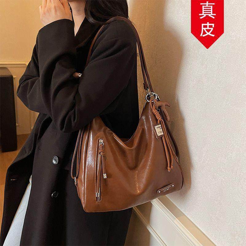 真皮双肩包包女2025新款一包三用多功能背包通勤托特包单肩腋下包,淘宝优惠券,粉丝福利购,淘宝优惠卷