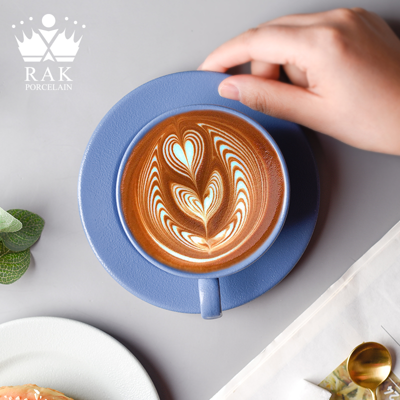 阿联酋进口RAK简约纯色磨砂卡布奇诺咖啡杯茶杯大口拿铁拉花专用 - 图0