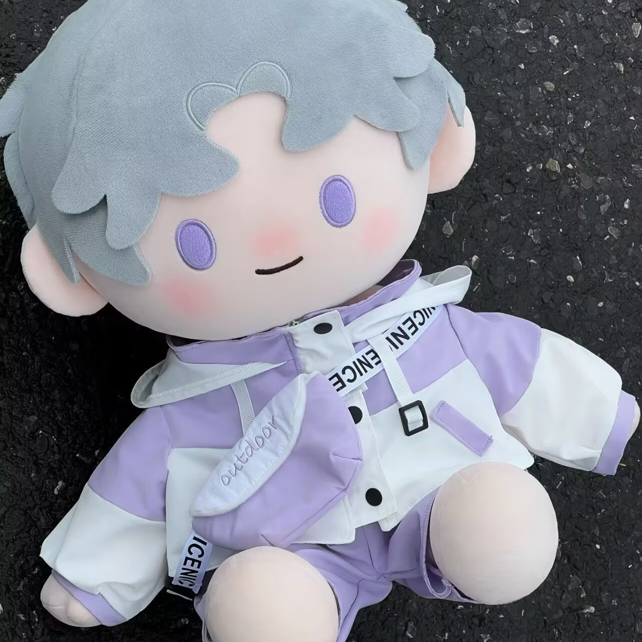 棉花娃娃40cm坐姿娃衣酷帅春夏季换装套装40厘米衣服冲锋衣一番赏 - 图1