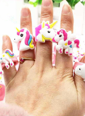 10pcs Rainbow Unicorn Party Decoration Unicornio Rubber