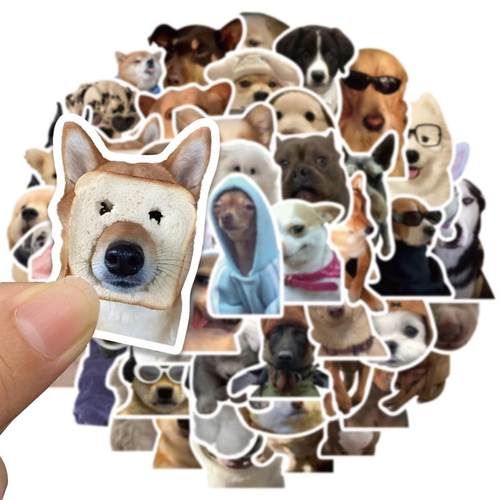 50/100pcs Cute Dog Cat MEME Funny Animals Stickers Aesthetic - 图1
