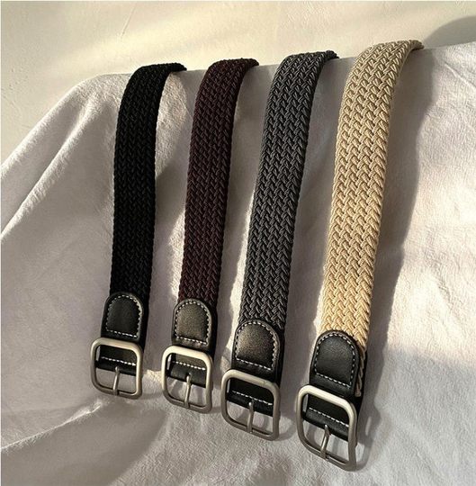 Children's punch-free belt for boys and girls denim