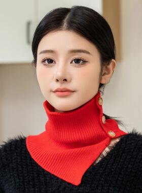 防寒加厚脖套小围巾黑色