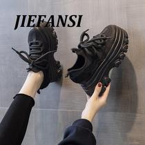 JIEFANSI Hong Kong 2023 Fall new Pine Cakes Old Daddy Shoes Women Casual 100 Hitch suede sneakers