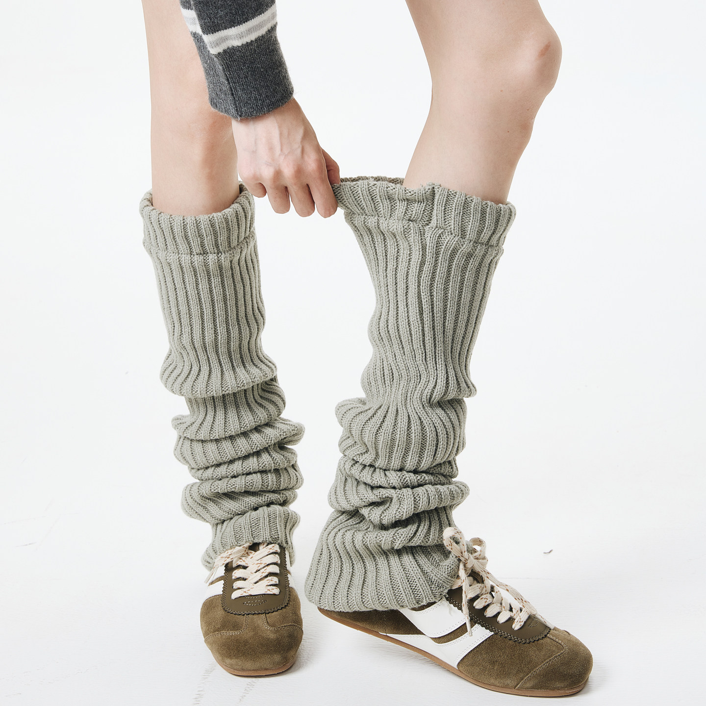 堆堆袜子女保暖加厚小腿袜亚文化y2k辣妹针织腿套过膝袜配雪地靴,淘宝优惠券,粉丝福利购,淘宝优惠卷