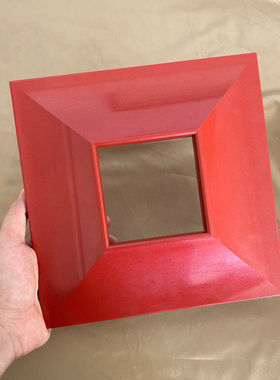 红色极简画框烤漆工艺现代简约实木油画框包邮美式