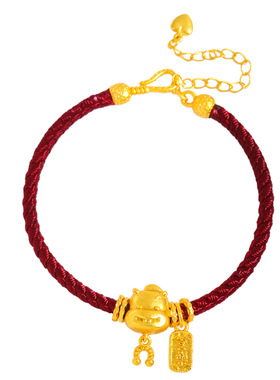 金店同款越南沙金十二生肖红绳手链新中式新年红色手绳本命年手串