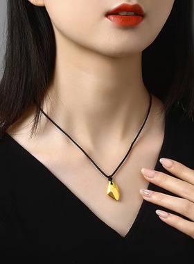 越南沙金爱情许愿石情侣款吊坠网红款黄金男女挂饰锡金爆款