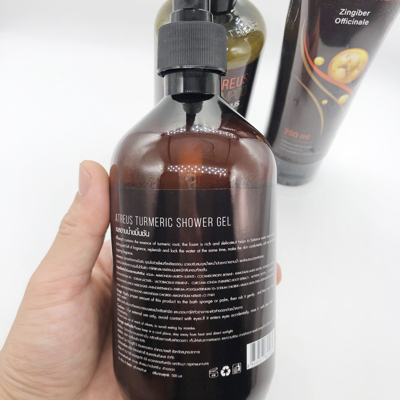 泰国ATREUS生姜洗发水无硅油修复控油防脱生去屑止痒男女老沐浴露 - 图2