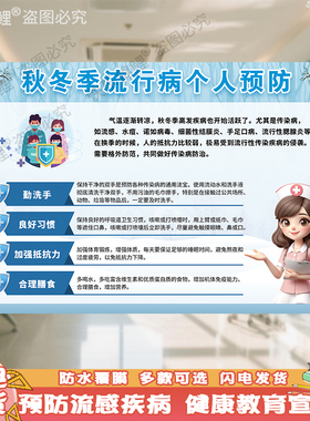 健康教育宣传栏防水海报贴画