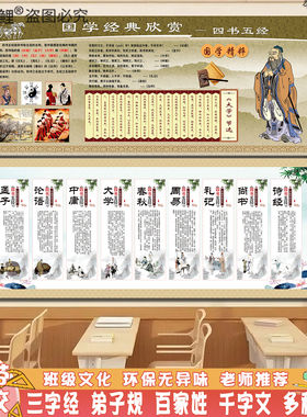 小学国学经典防水墙贴