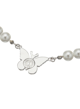 STUGAZI光面三连星蝴蝶银项链